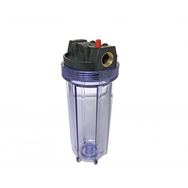 FILTER HOUSING, 2.5" X 10" W/PRESSURE RELEASE 3/4"HEAVY DUTY