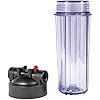 Standard 2.5x10" Clear Filter Housing 3/4" NPT with Pressure Release