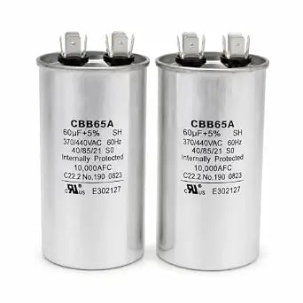 60UF CBB65A ROUND RUN CAPACITOR 370-440VAC